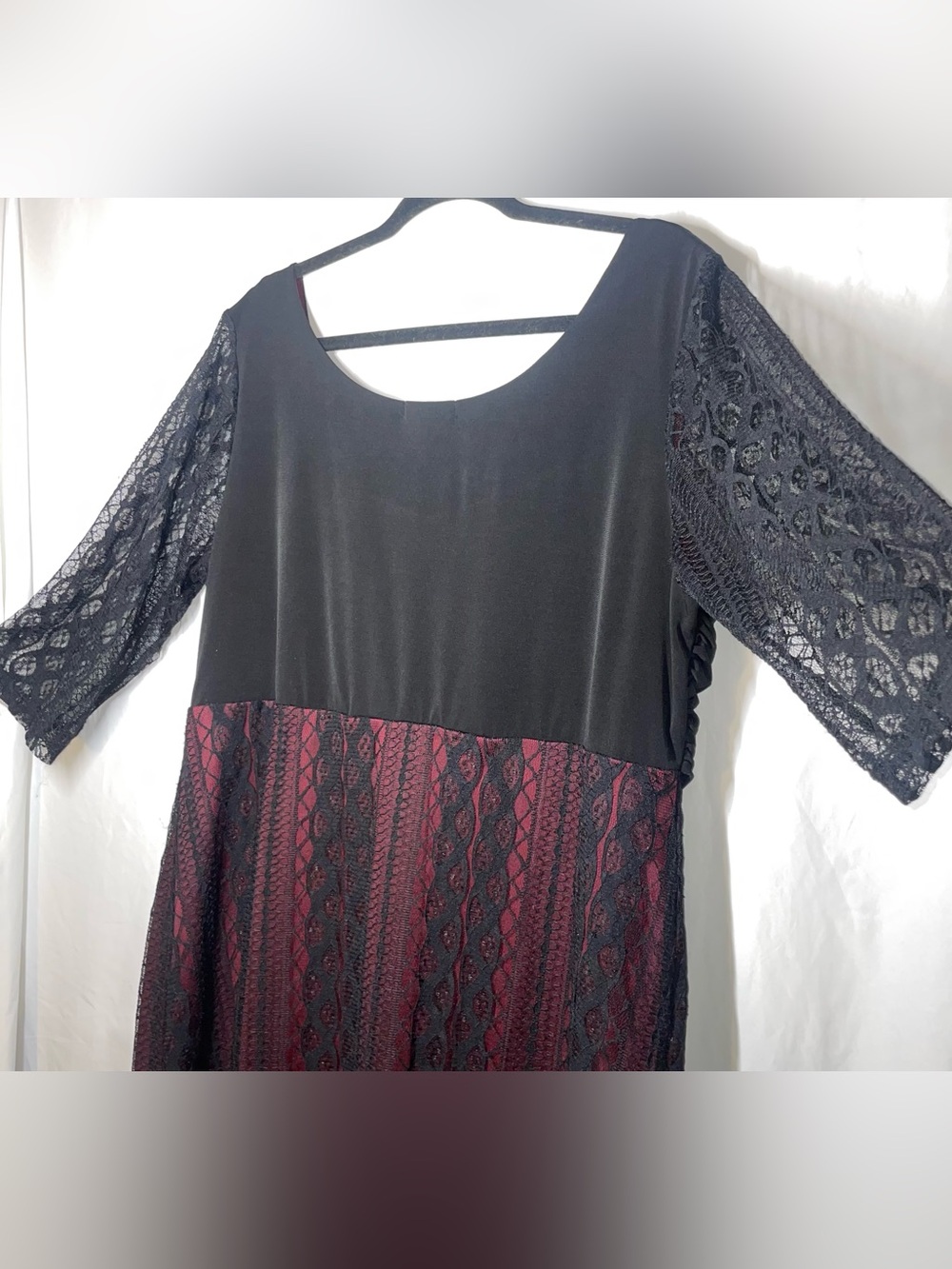 Kiyonna Red & Black Lace A-line Dress Size 2X Women's - Picture 7 of 15